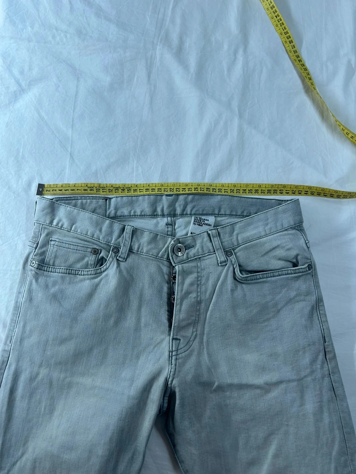 Witte grijze vintage slim fit lage taille H&M jeans – photo 9